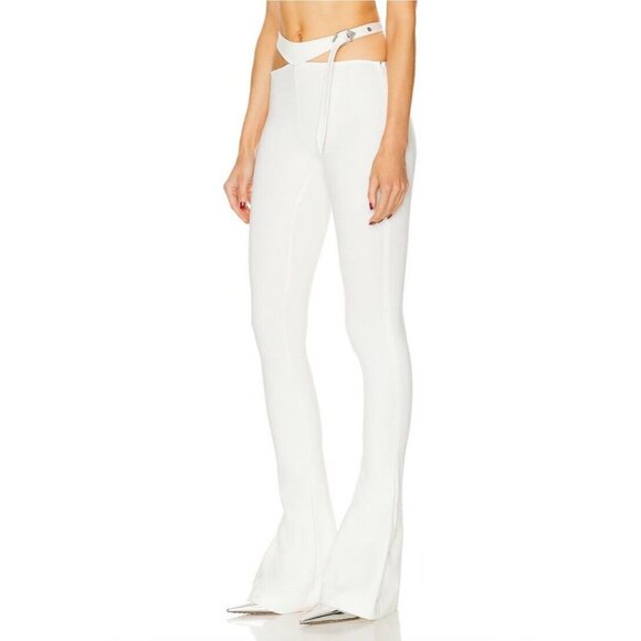 THE ATTICO Jersey Pants White - Picture 3 of 5